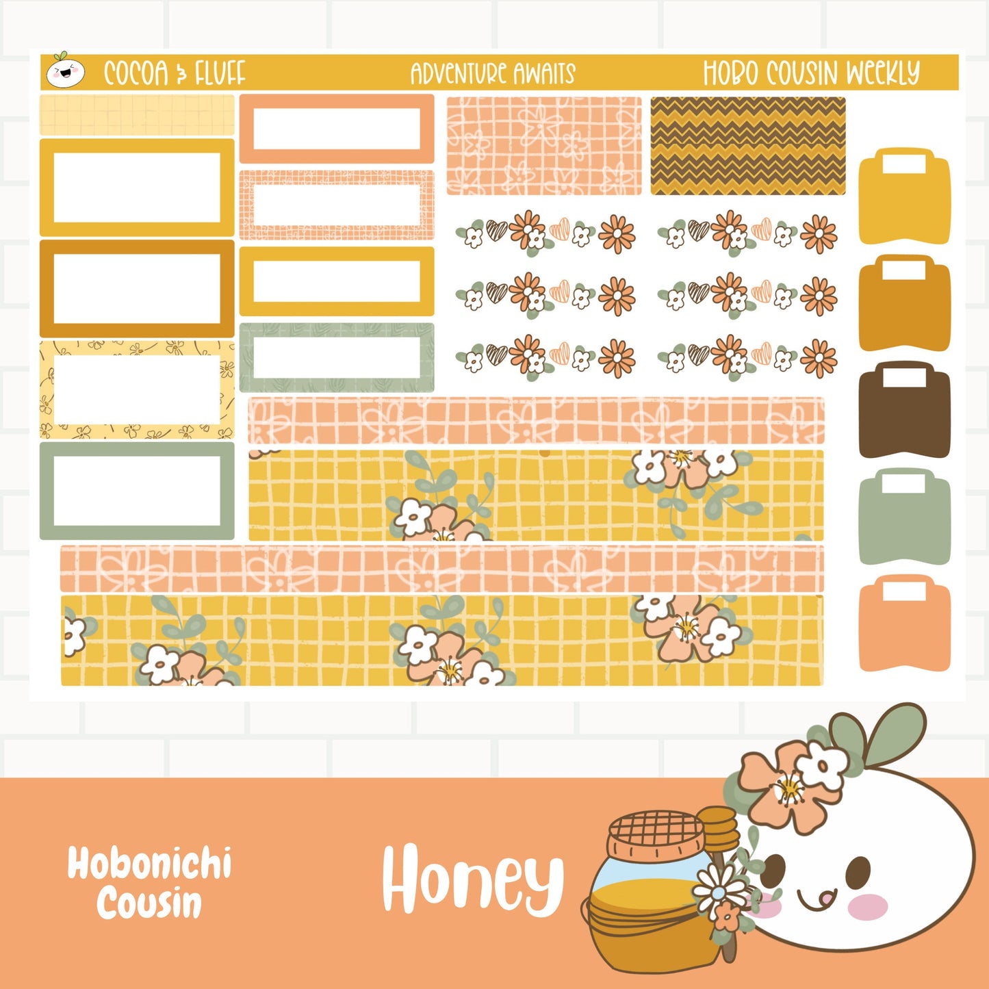 Honey Hobonichi Cousin Weekly Sticker Kit