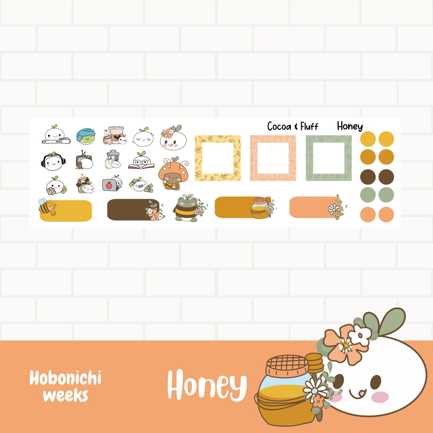 Honey Hobonichi Weeks Weekly Sticker Kit