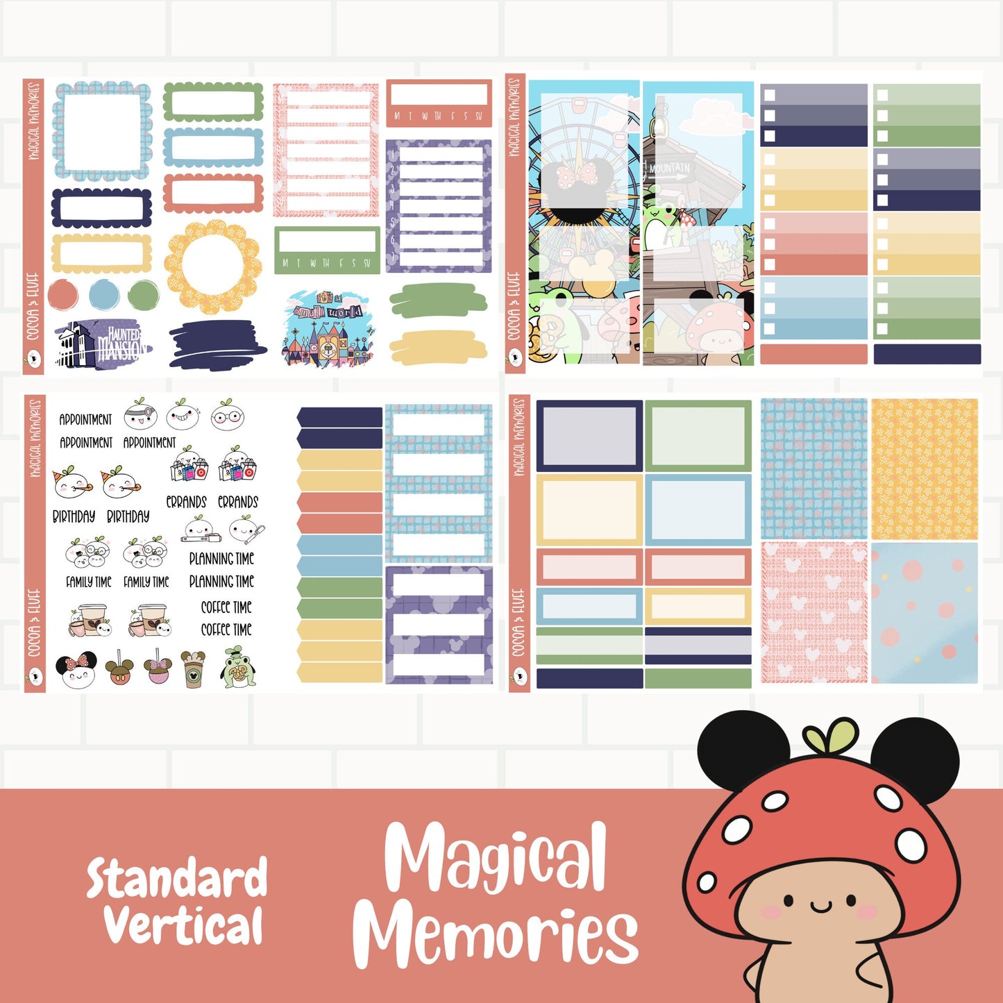 Magical Memories Standard Vertical Weekly Sticker Kit
