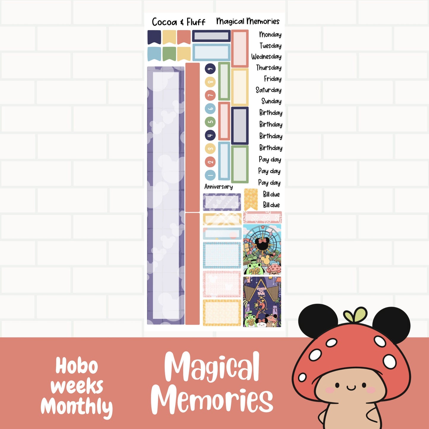 Magical Memories Hobo Weeks Monthly Sticker Kit