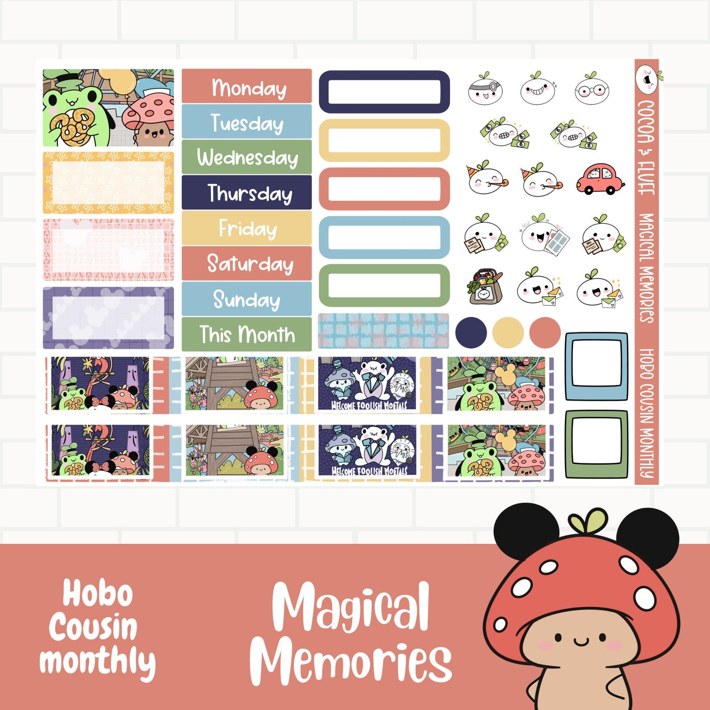 Magical Memories Hobo Cousin Monthly Sticker Kit