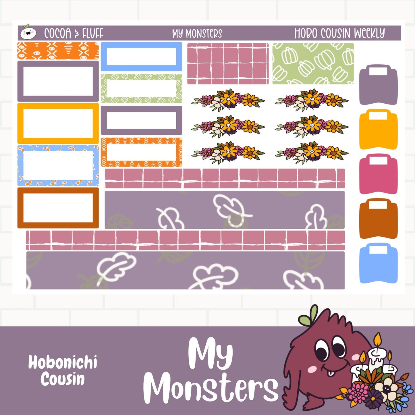My Monsters Hobo Cousin Weekly Sticker Kit