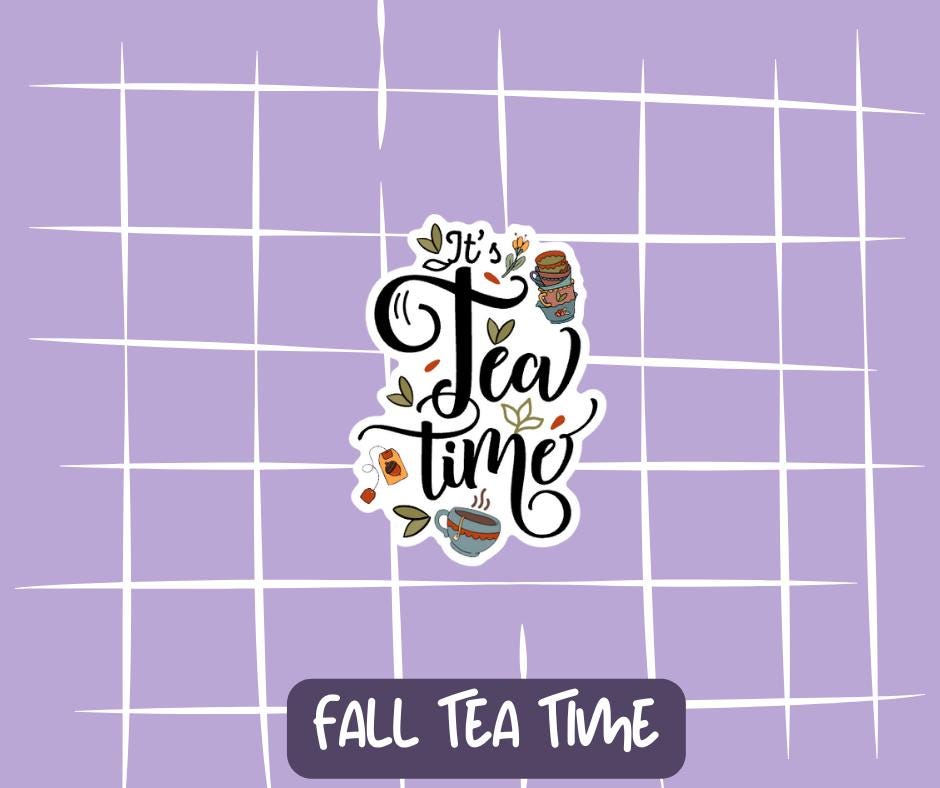 Fall Tea Time Deco Sticker Sheet