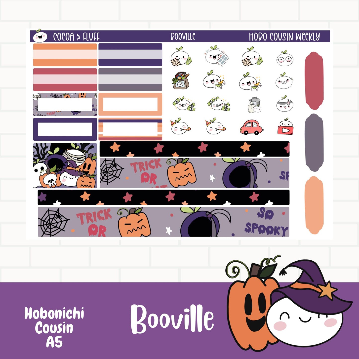 Booville Hobonichi Cousin Weekly Sticker Kit