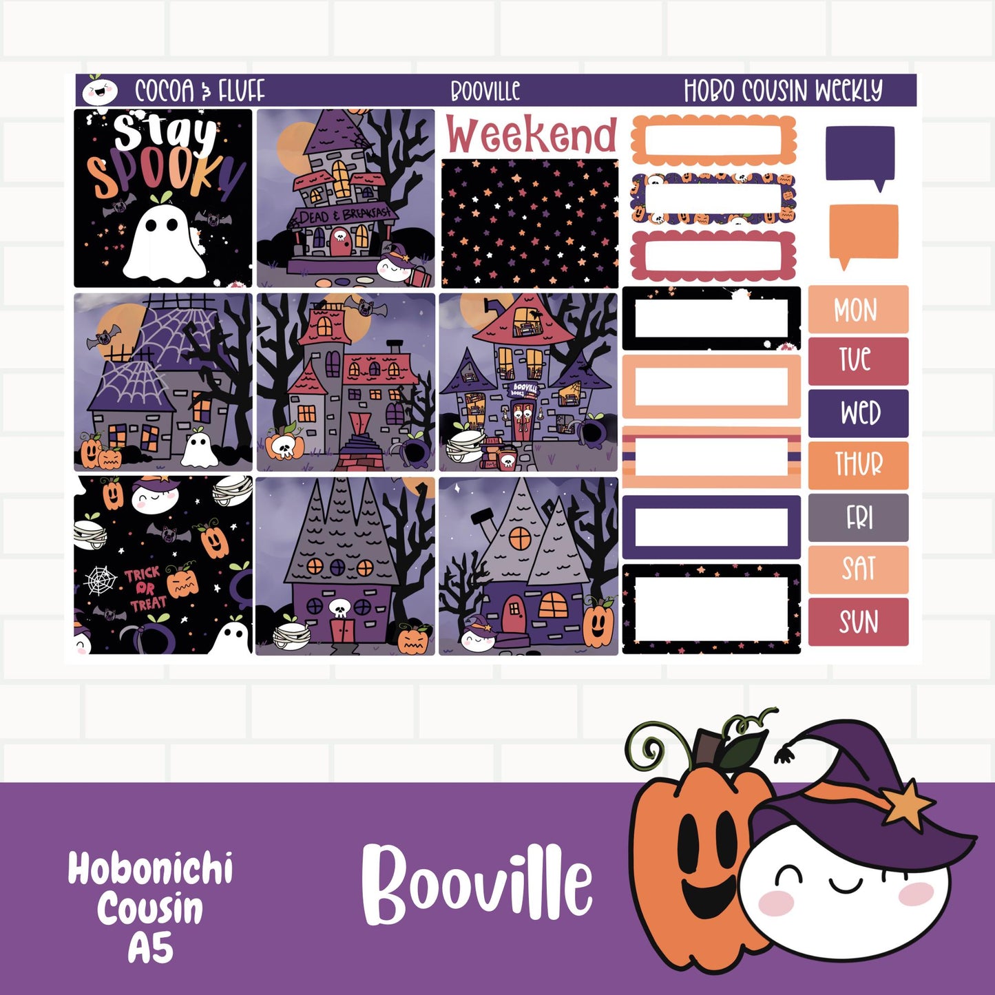 Booville Hobonichi Cousin Weekly Sticker Kit