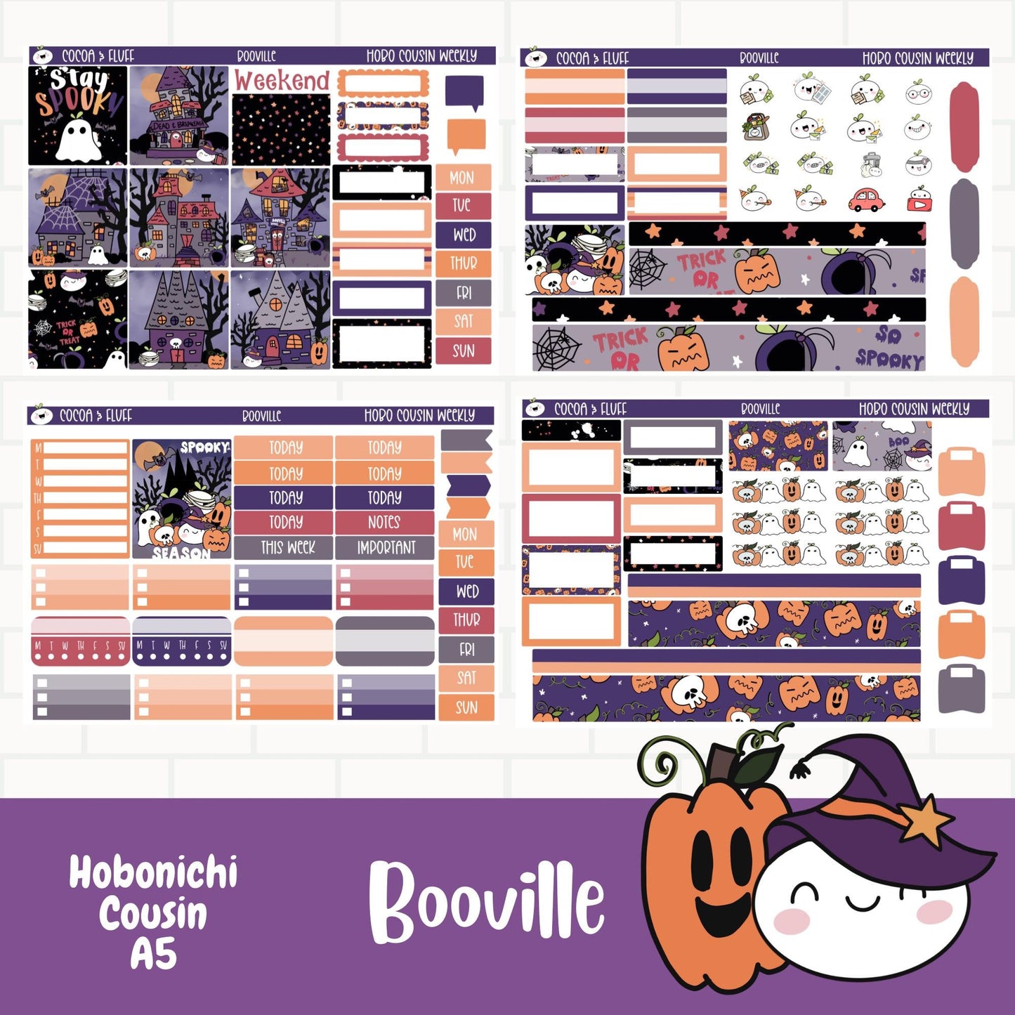 Booville Hobonichi Cousin Weekly Sticker Kit