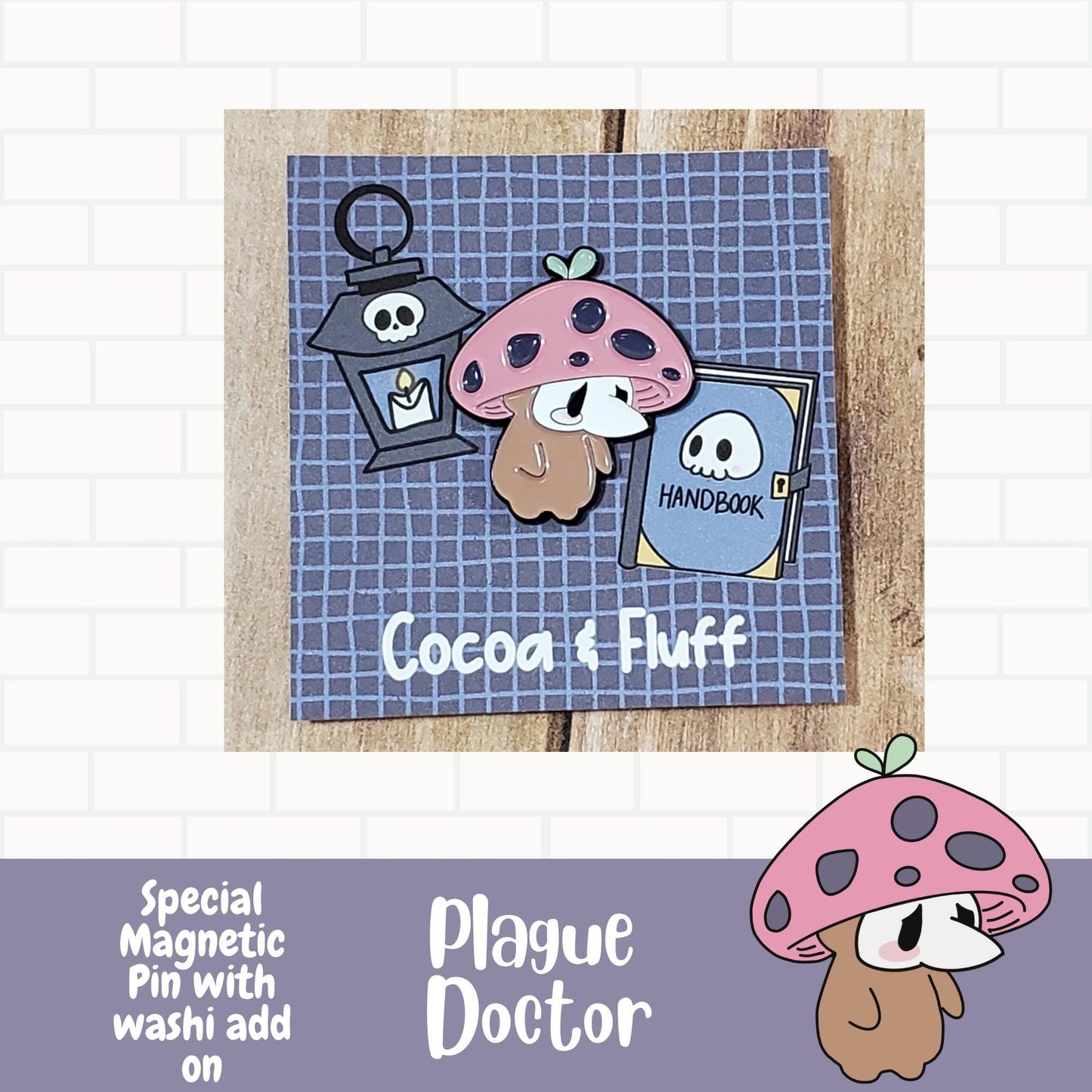 Cute Plague Doctor Buttons Enamel Pin