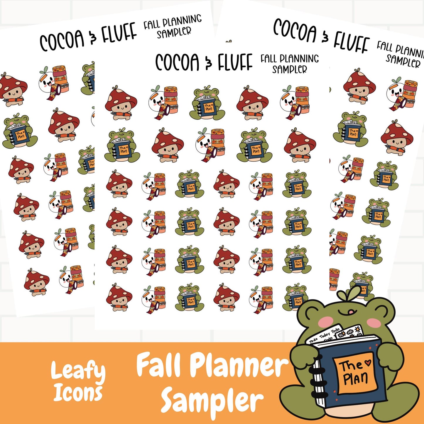 Planner Sampler Leafy, Lily and Buttons Planner Icons