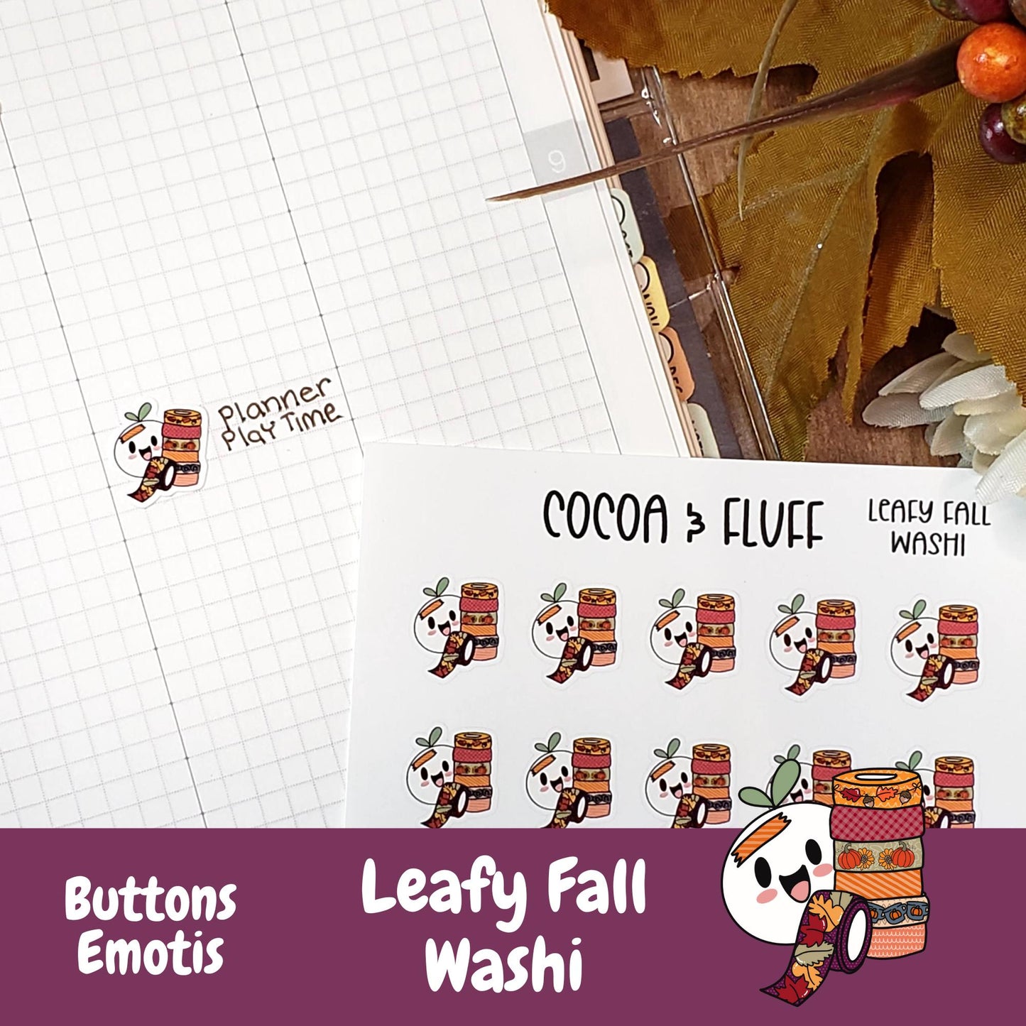Planner Sampler Leafy, Lily and Buttons Planner Icons