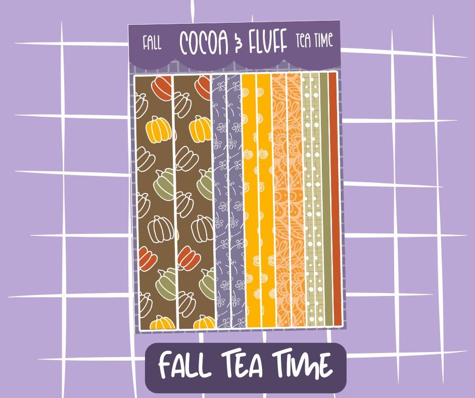 Fall Tea Time Deco Sticker Sheet