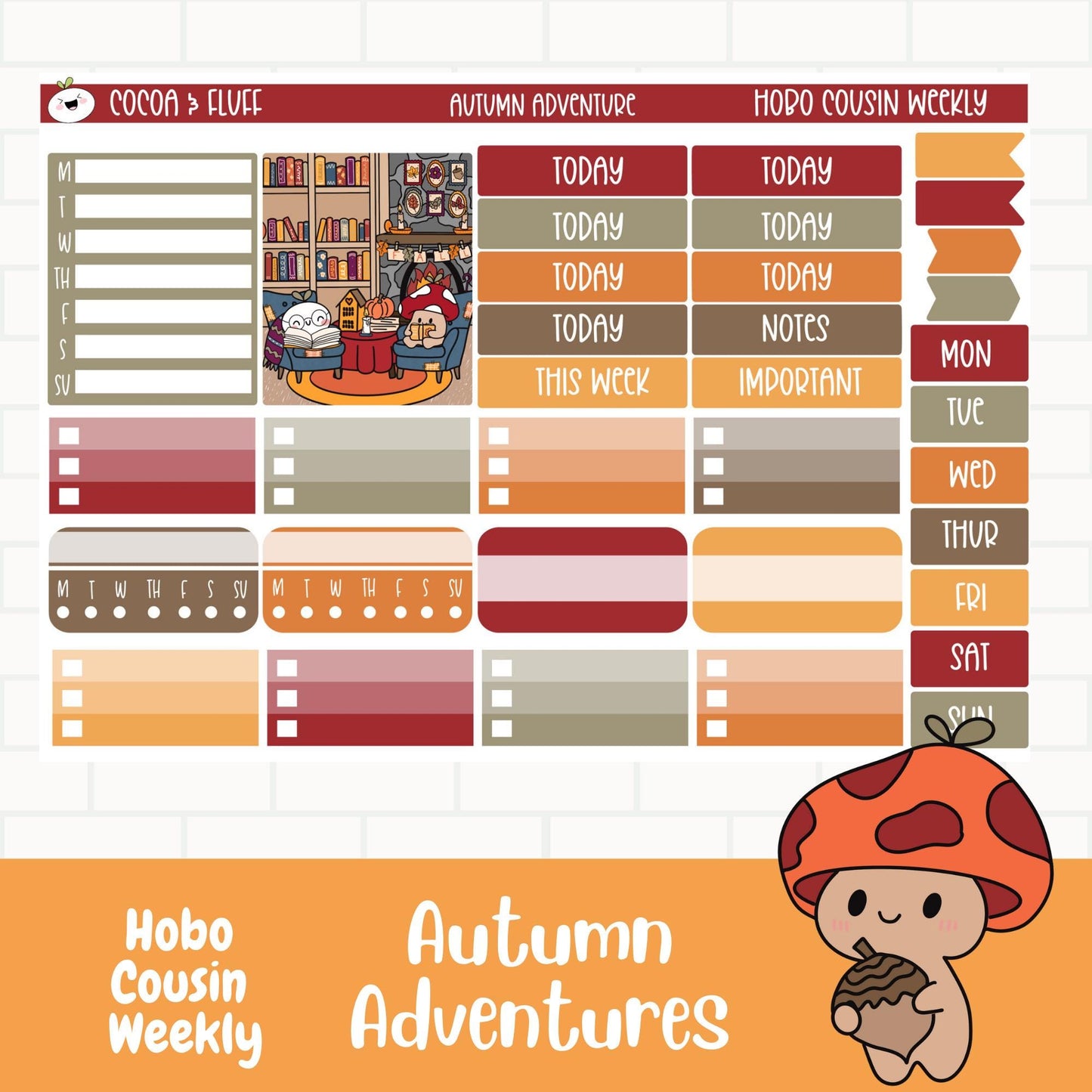 Autumn Adventures Planner Hobo Cousin Weekly