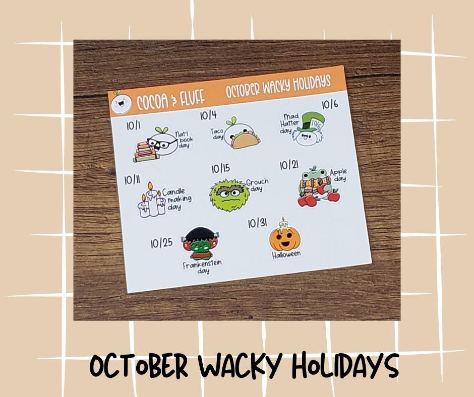 Wacky Holidays Leafy Planner Icons