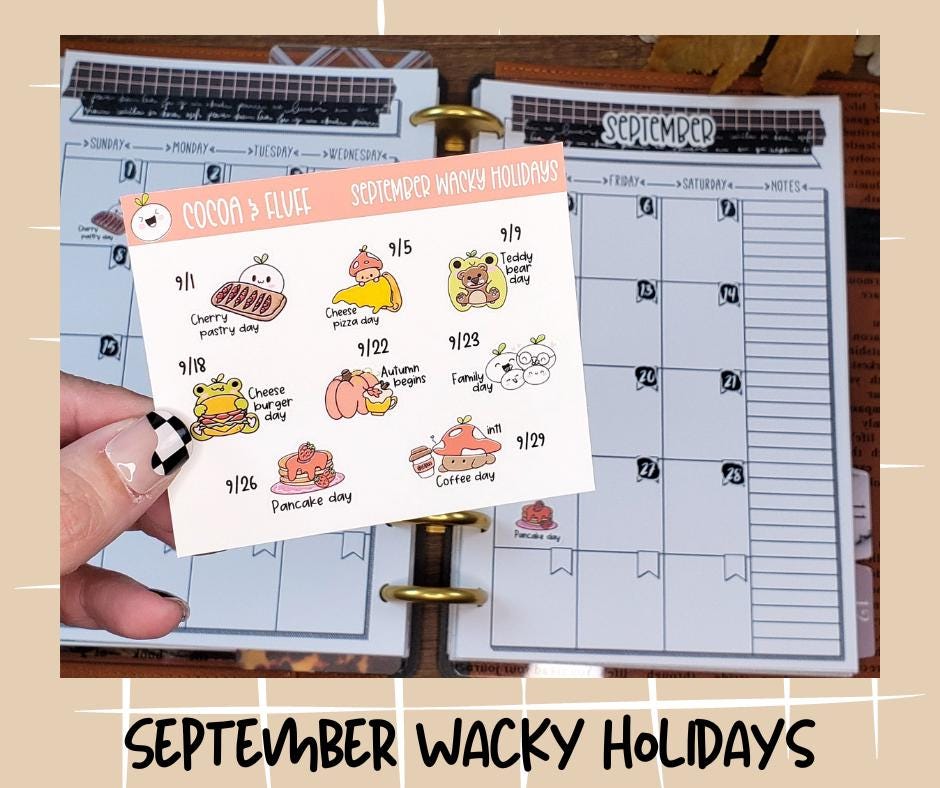Wacky Holidays Leafy Planner Icons