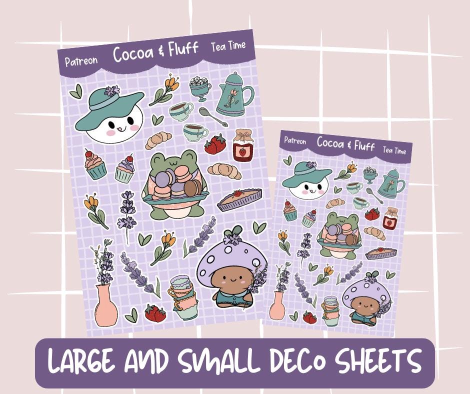 Tea Time Deco Sticker Sheet