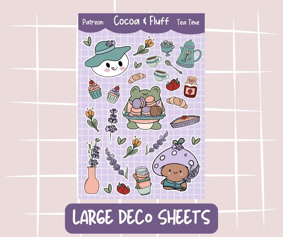 Tea Time Deco Sticker Sheet