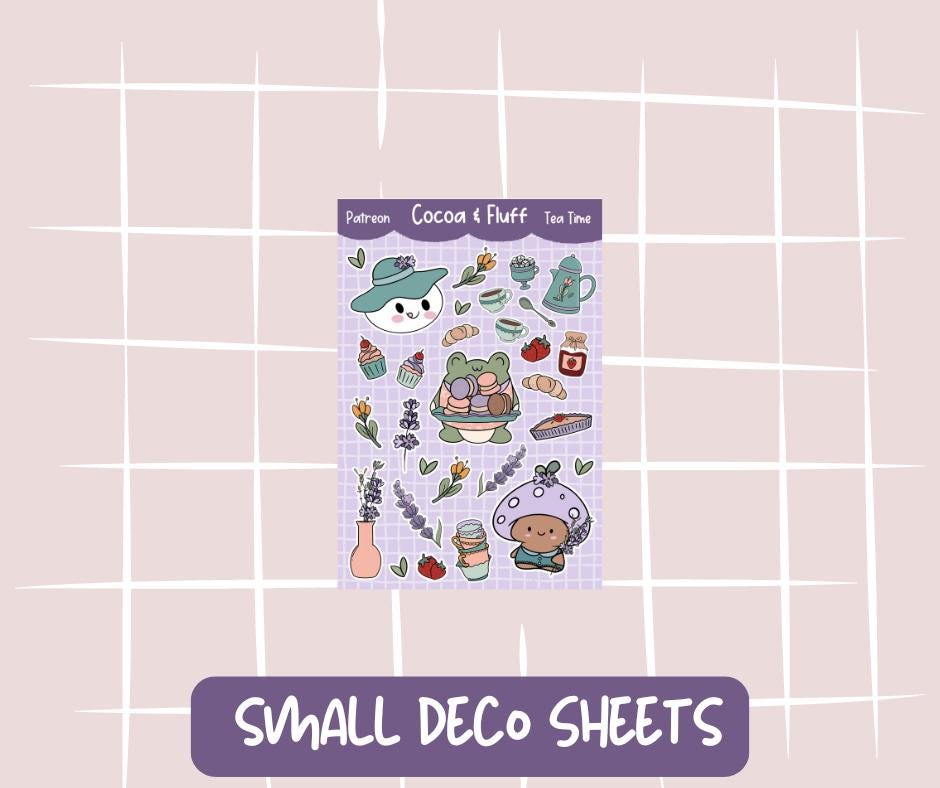 Tea Time Deco Sticker Sheet