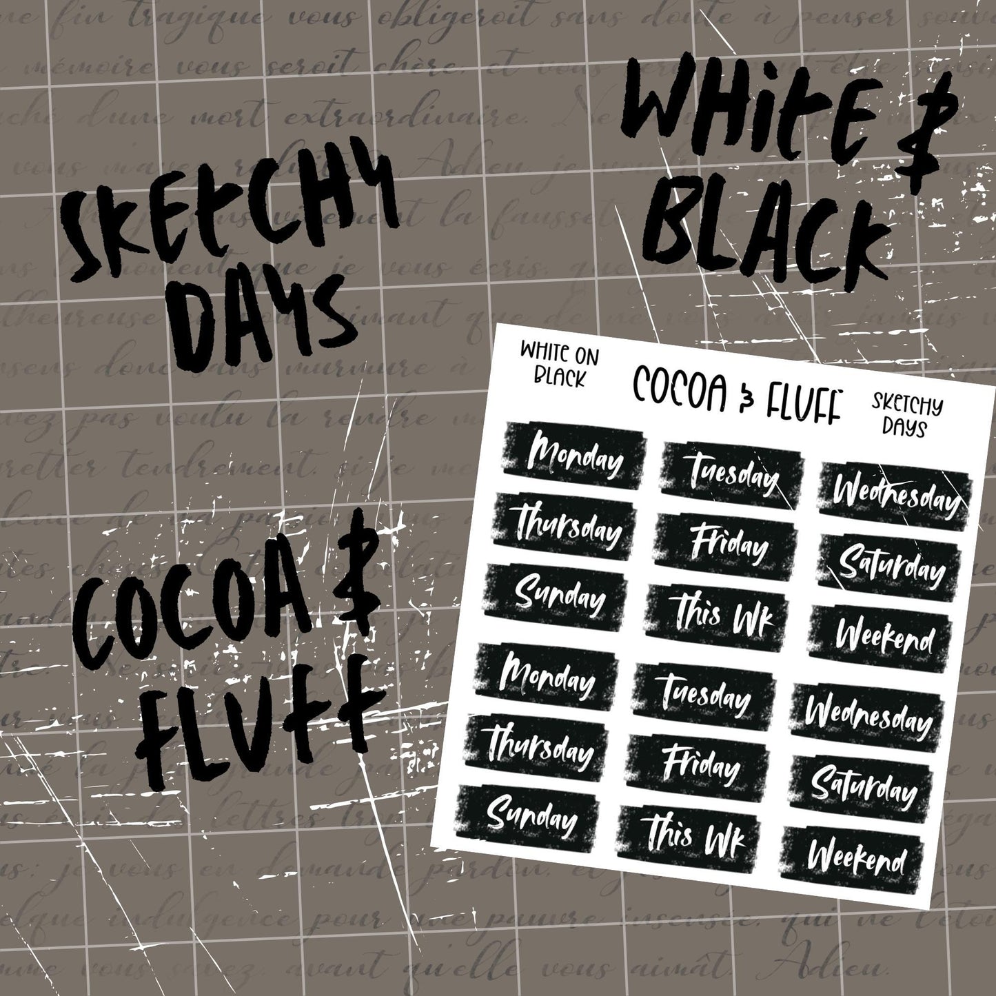 Sketchy Days Planner Icons