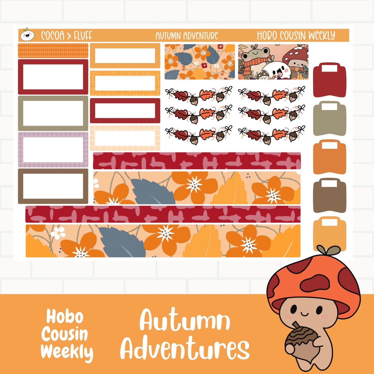 Autumn Adventures Planner Hobo Cousin Weekly