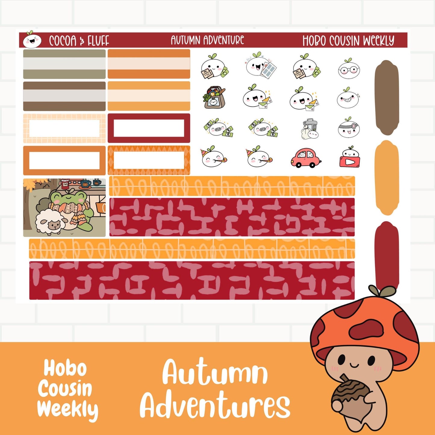Autumn Adventures Planner Hobo Cousin Weekly