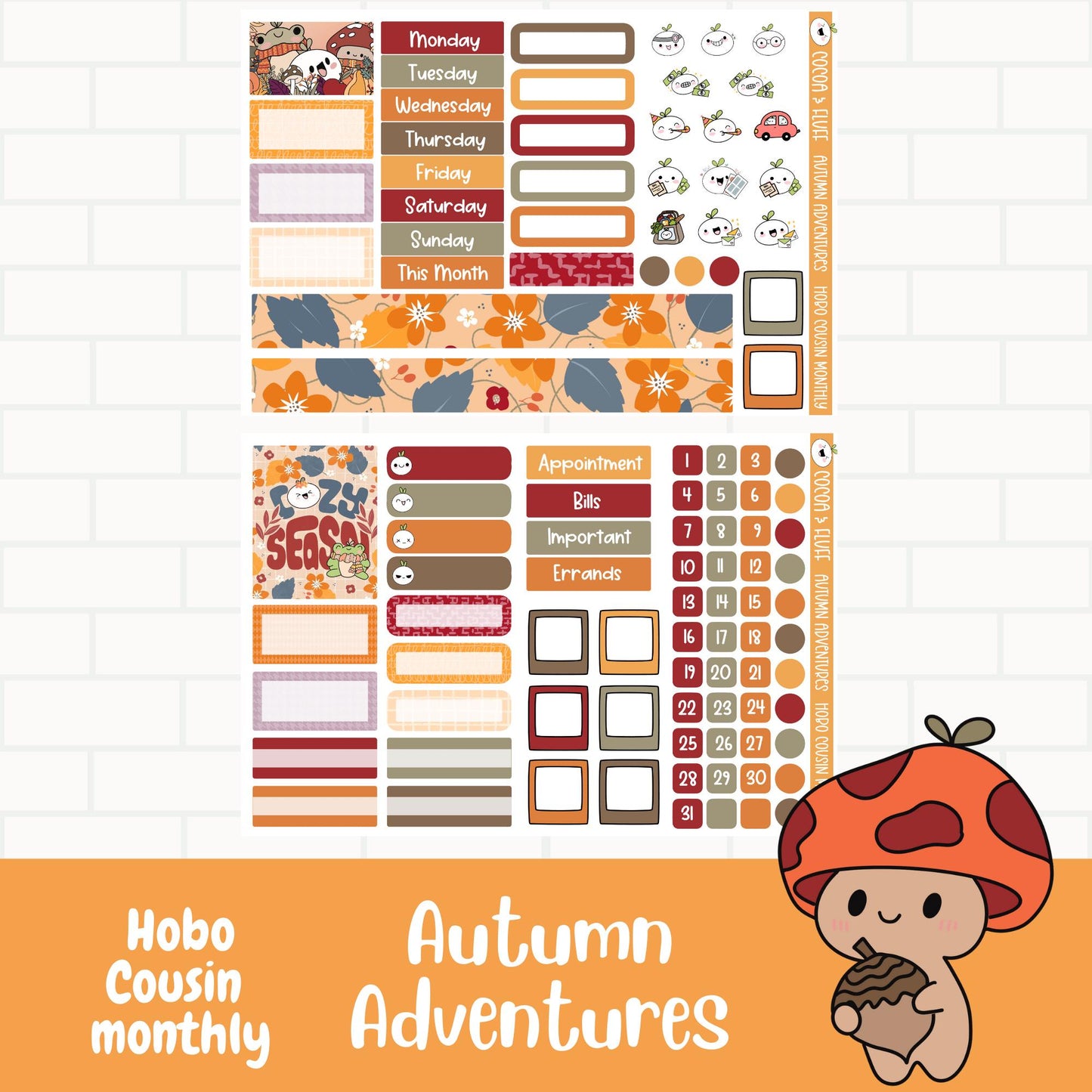 Autumn Adventures Hobo Cousin Monthly
