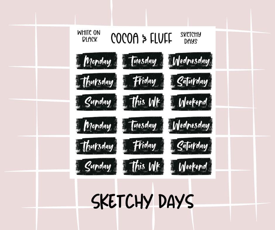 Sketchy Days Planner Icons
