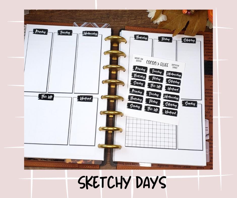 Sketchy Days Planner Icons