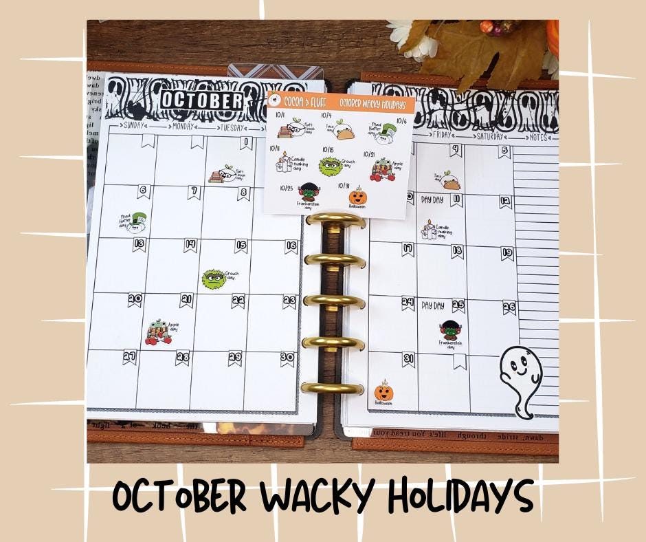 Wacky Holidays Leafy Planner Icons