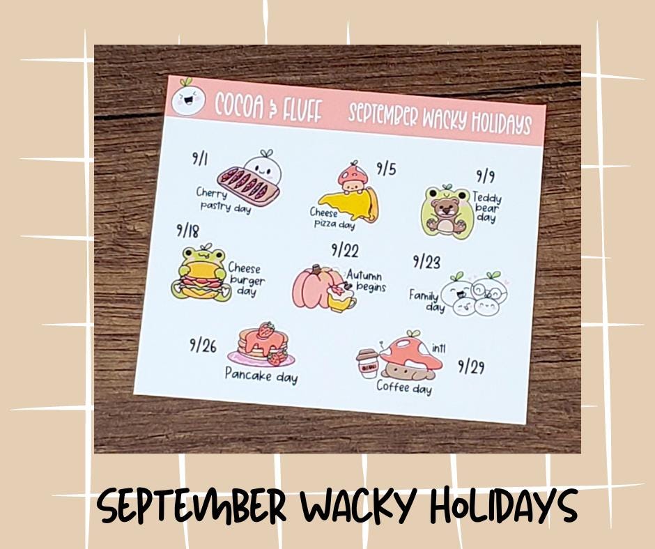 Wacky Holidays Leafy Planner Icons