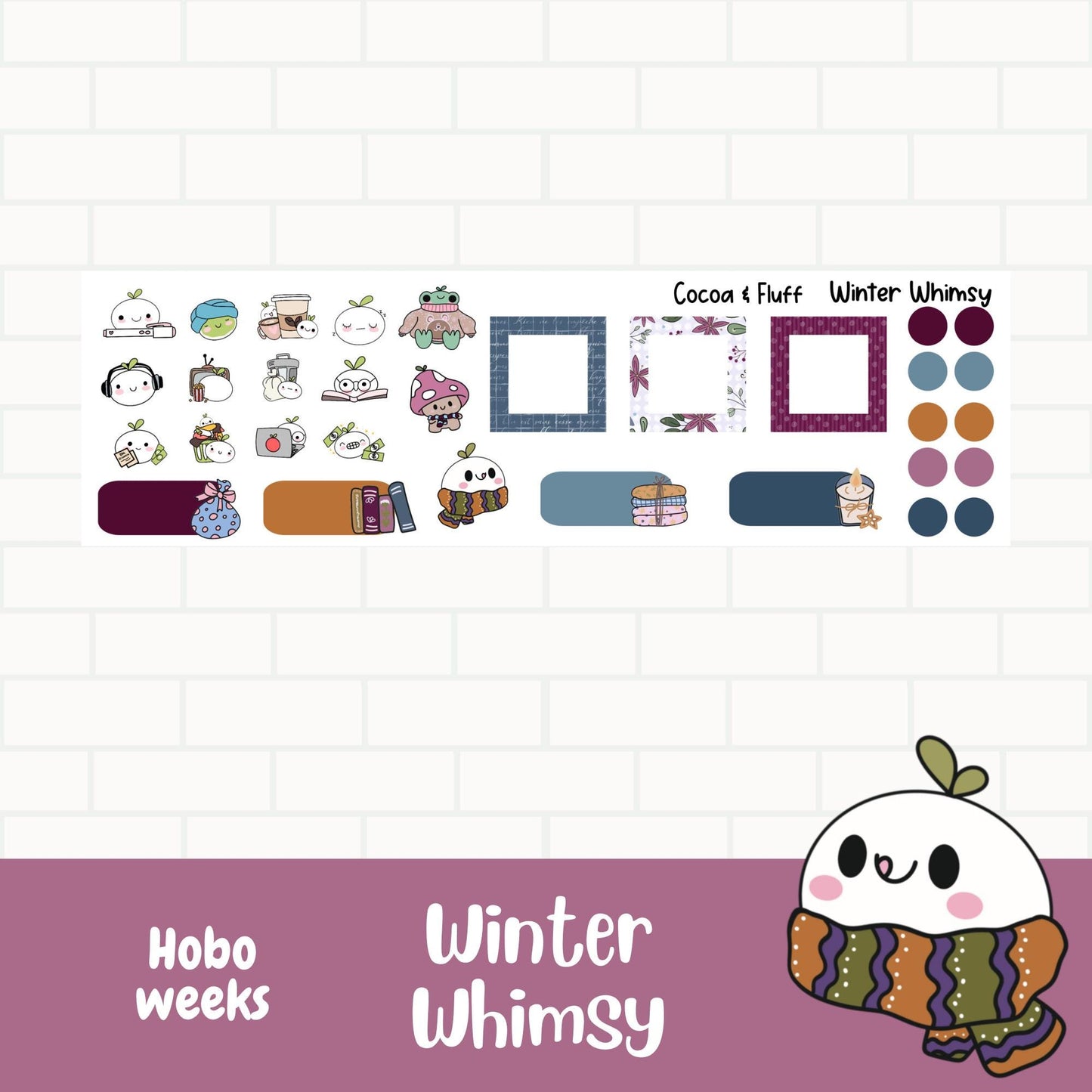 Winter Whimsy Adventures Hobo Weeks Sticker Kit