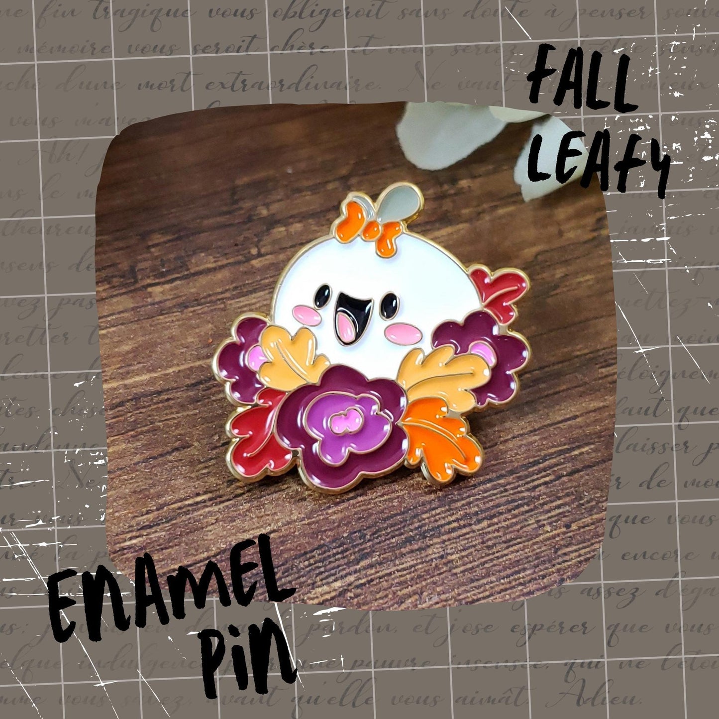 Cute Fall Leafy Enamel Pin