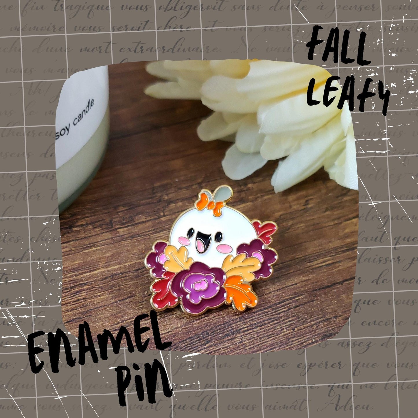 Cute Fall Leafy Enamel Pin