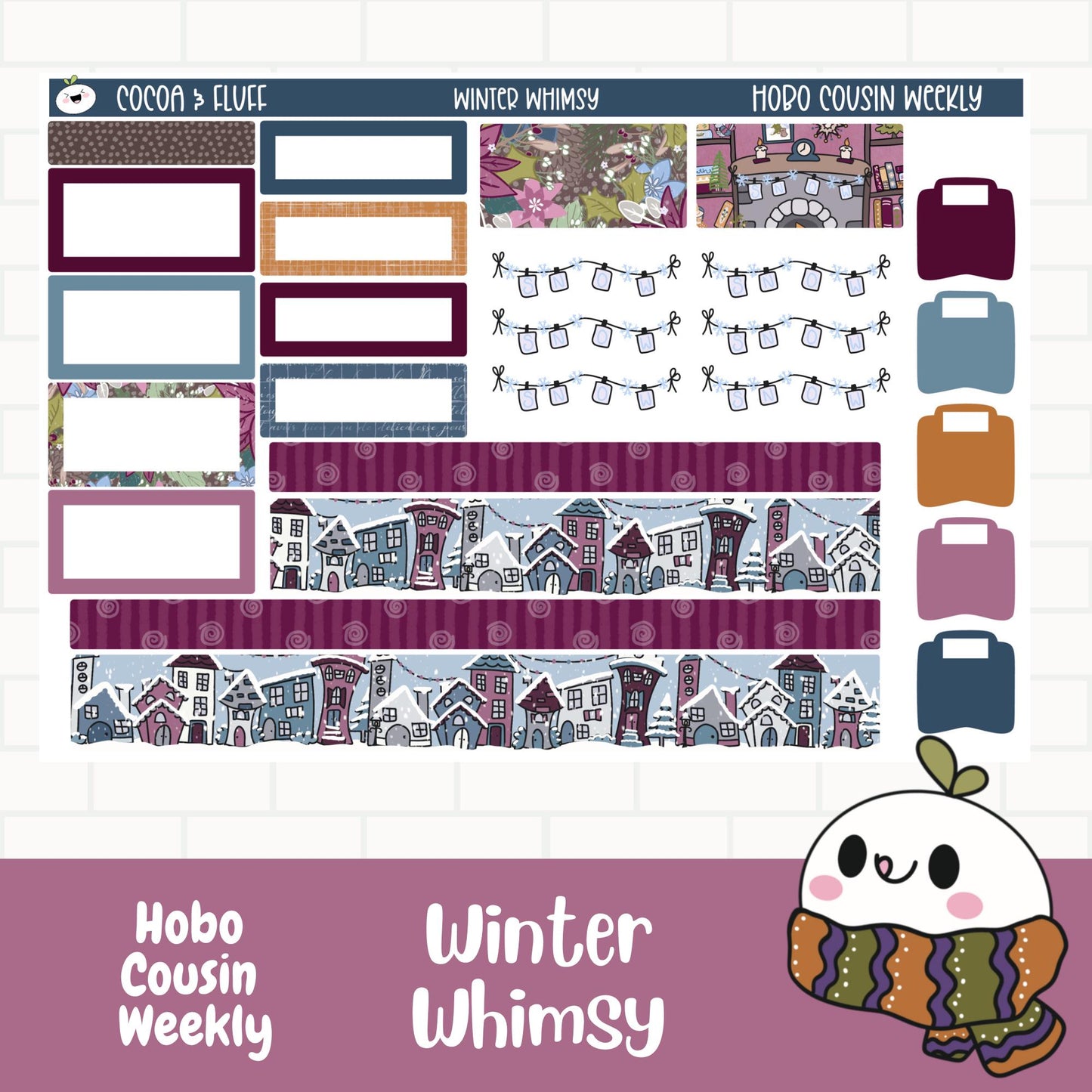 Winter Whimsy Hobo Cousin Sticker Kits