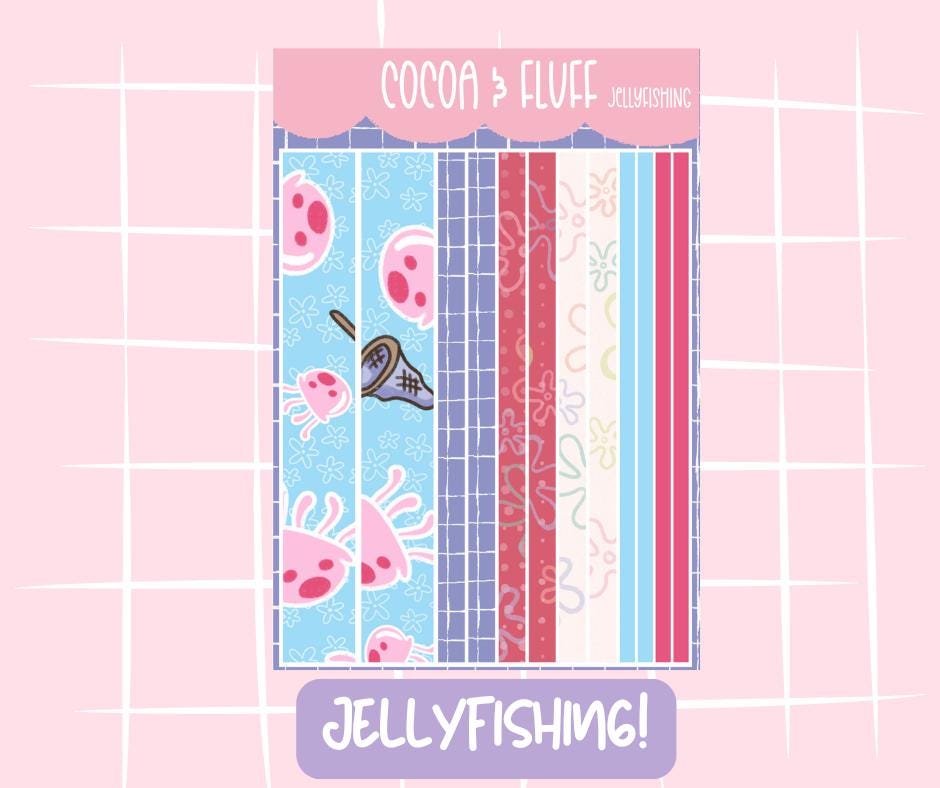 JellyFishing Deco Sticker Sheet
