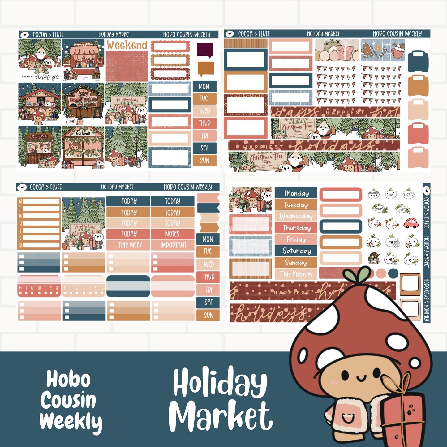 Holiday Market Hobo Cousin Sticker Kit