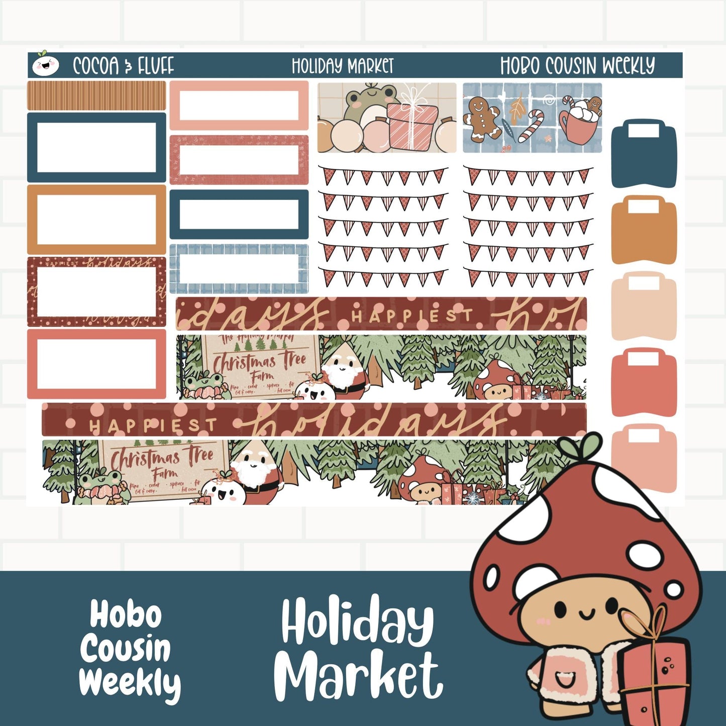 Holiday Market Hobo Cousin Sticker Kit