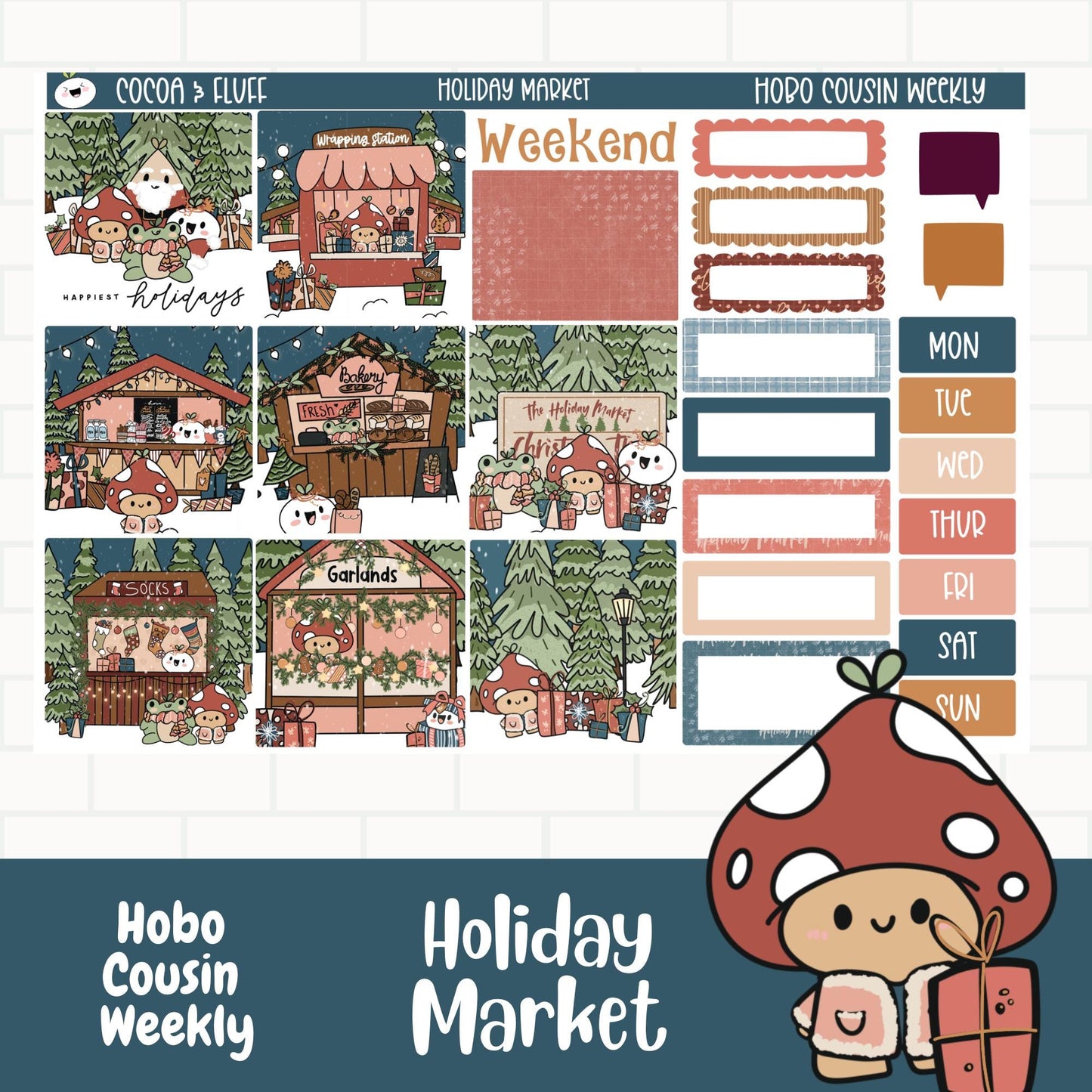 Holiday Market Hobo Cousin Sticker Kit
