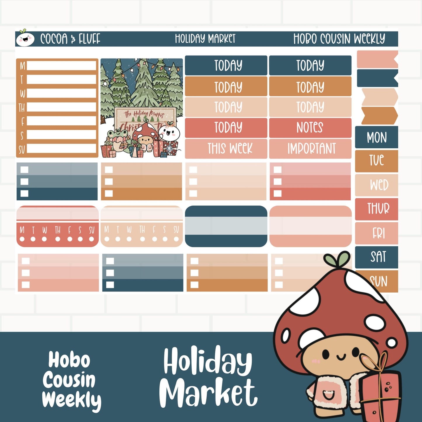 Holiday Market Hobo Cousin Sticker Kit