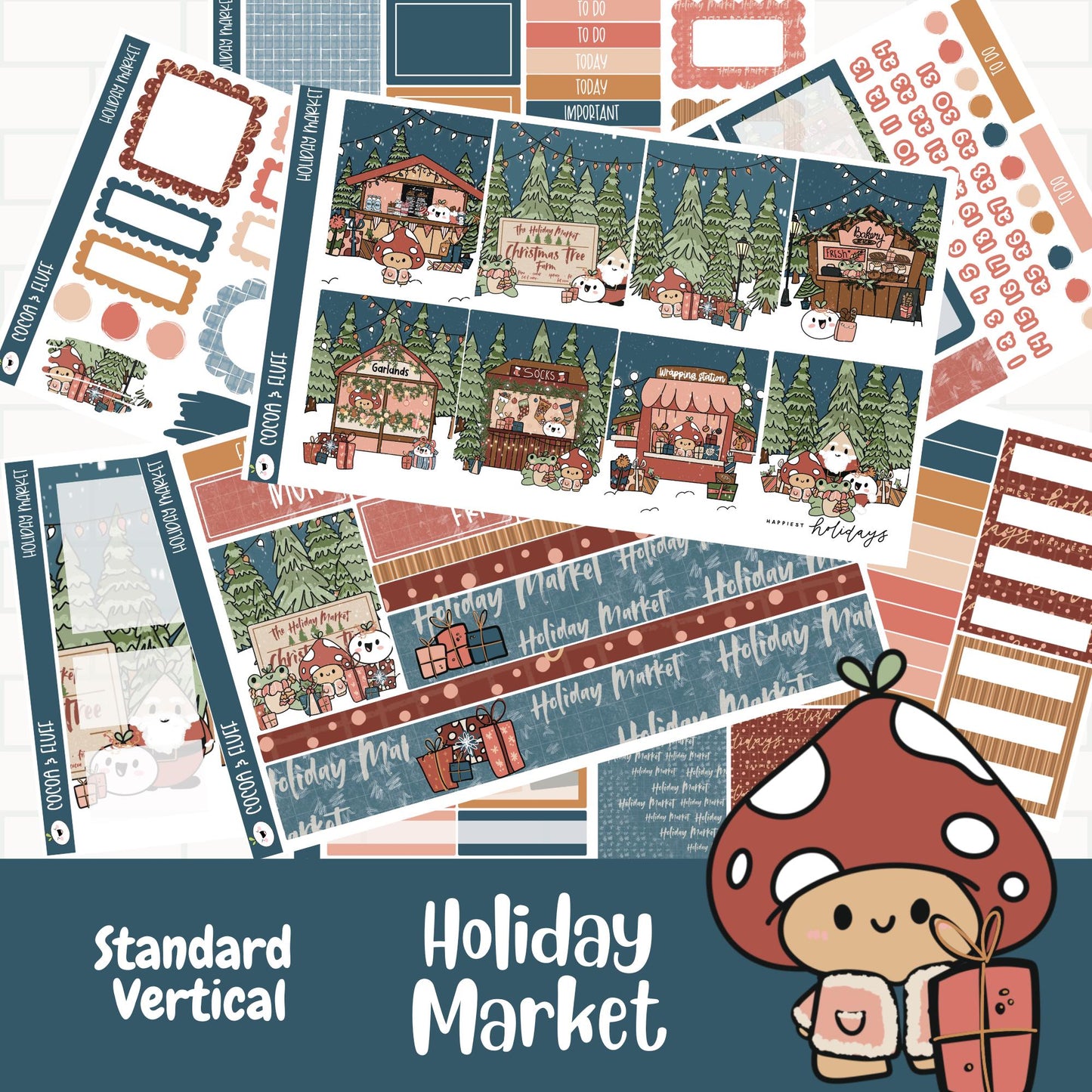 Holiday Market Standard Vertical Sticker Kit