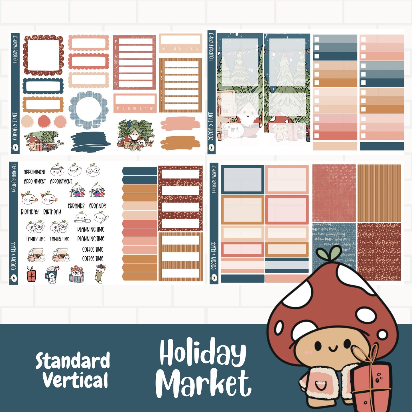 Holiday Market Standard Vertical Sticker Kit