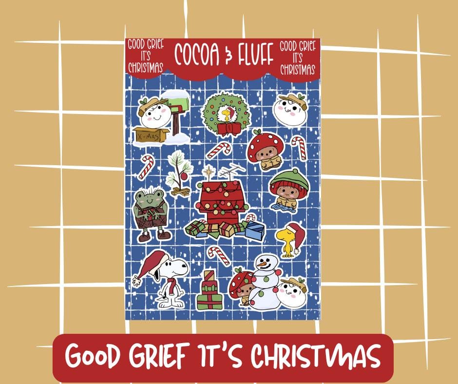 Good Grief It's Christmas Deco Sticker Sheet