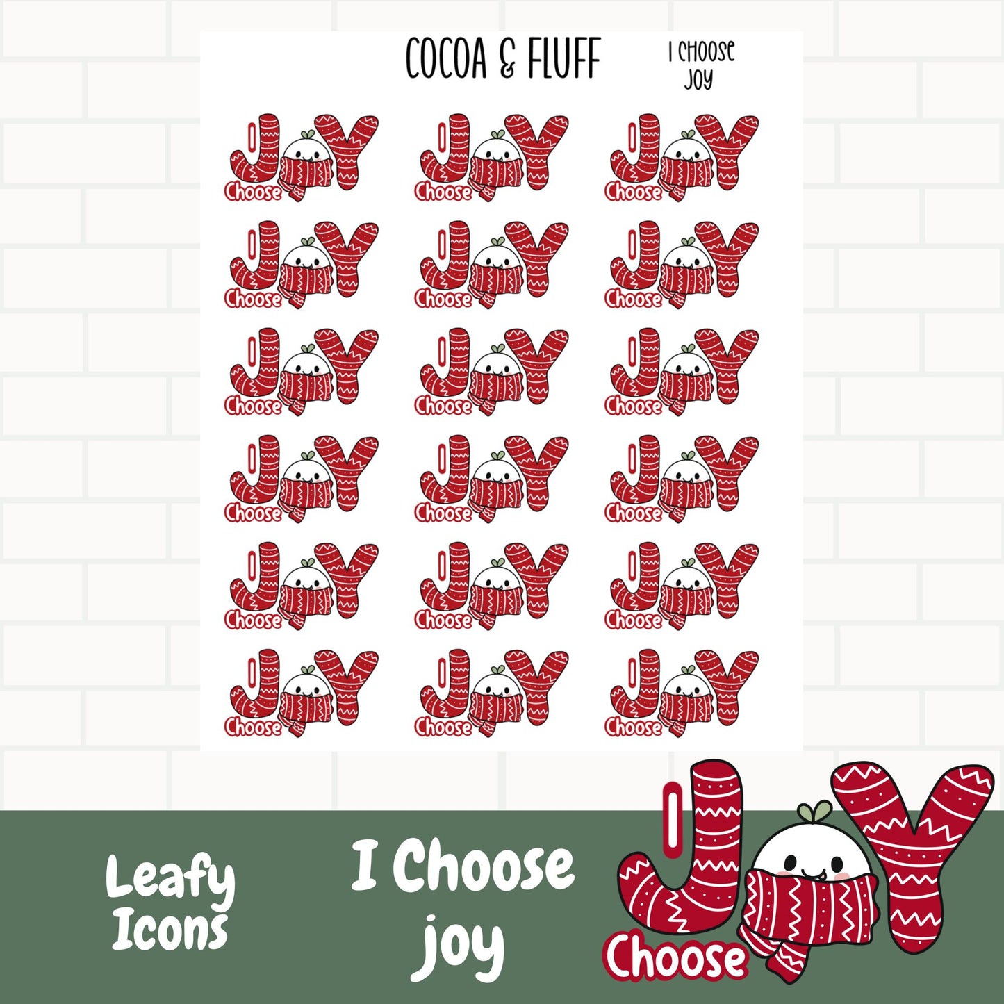 I Choose Joy Planner Icons
