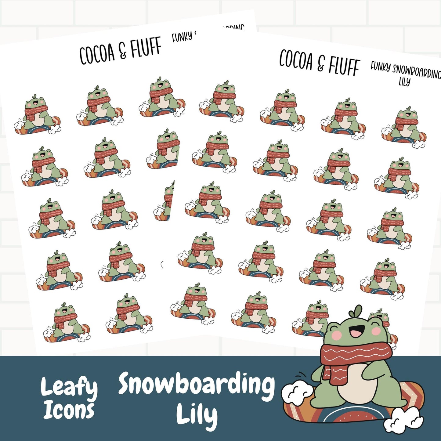 Snowboarding Lily Planner Icons