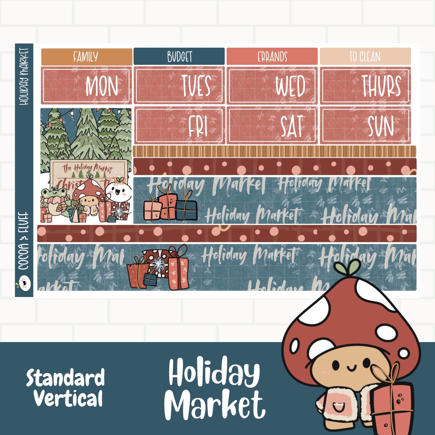 Holiday Market Standard Vertical Sticker Kit