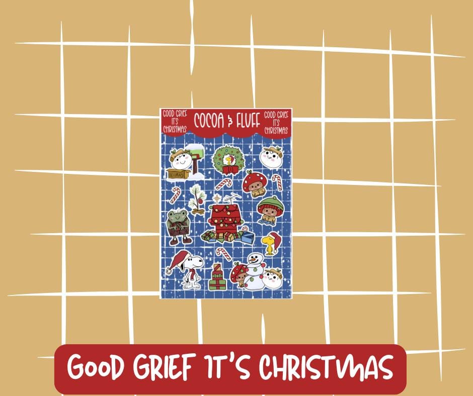 Good Grief It's Christmas Deco Sticker Sheet