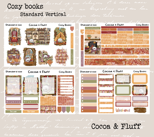 Cozy Books Standard Vertical Weekly Sticker Kit