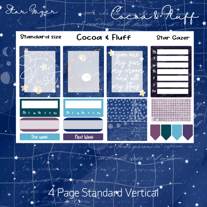 Star Gazer Standard Vertical Weekly Sticker Kit