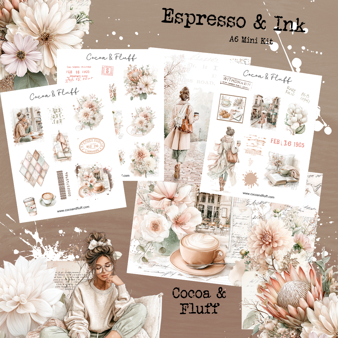 Leather Journal Traveler's Notebook Empowered Female + Espresso & Ink Mini Kit