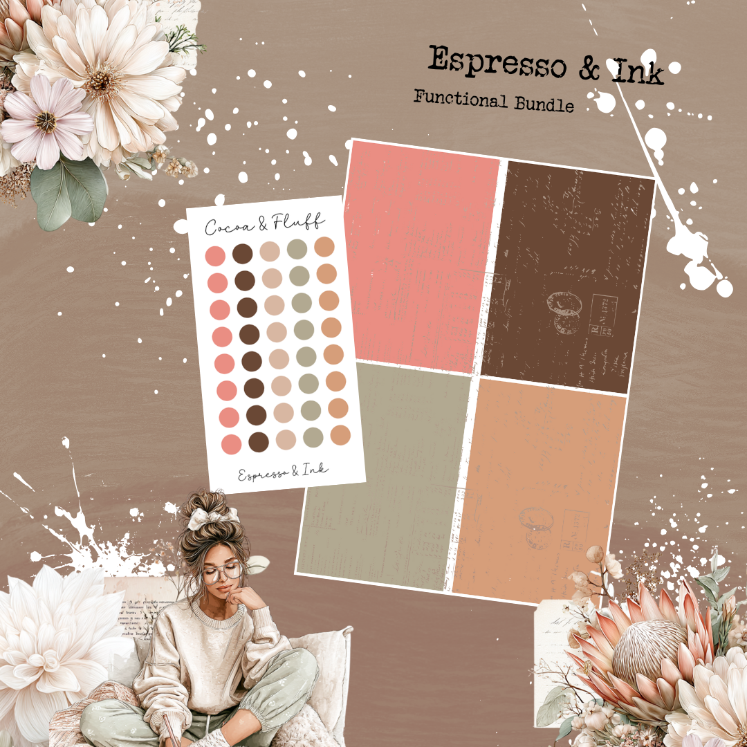 Functional Planner Stickers – Espresso & Ink