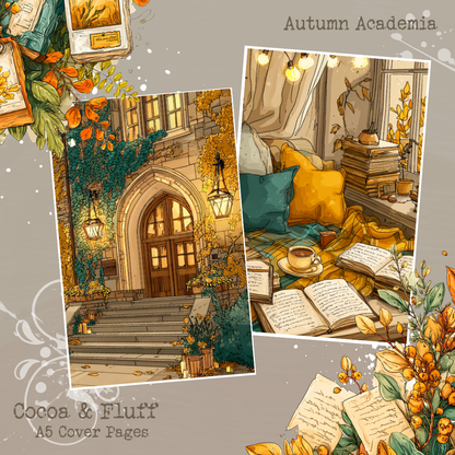 A5 Cover Sheets - NEW ITEM - Autumn Academia
