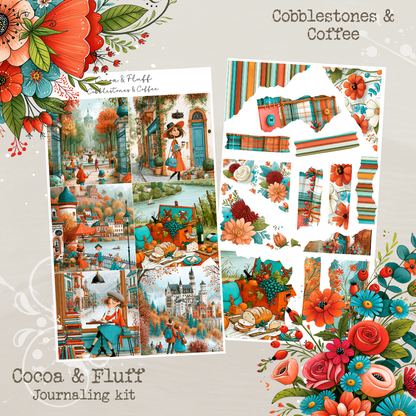Cobblestones & Coffee| 12 Page Journaling Kit